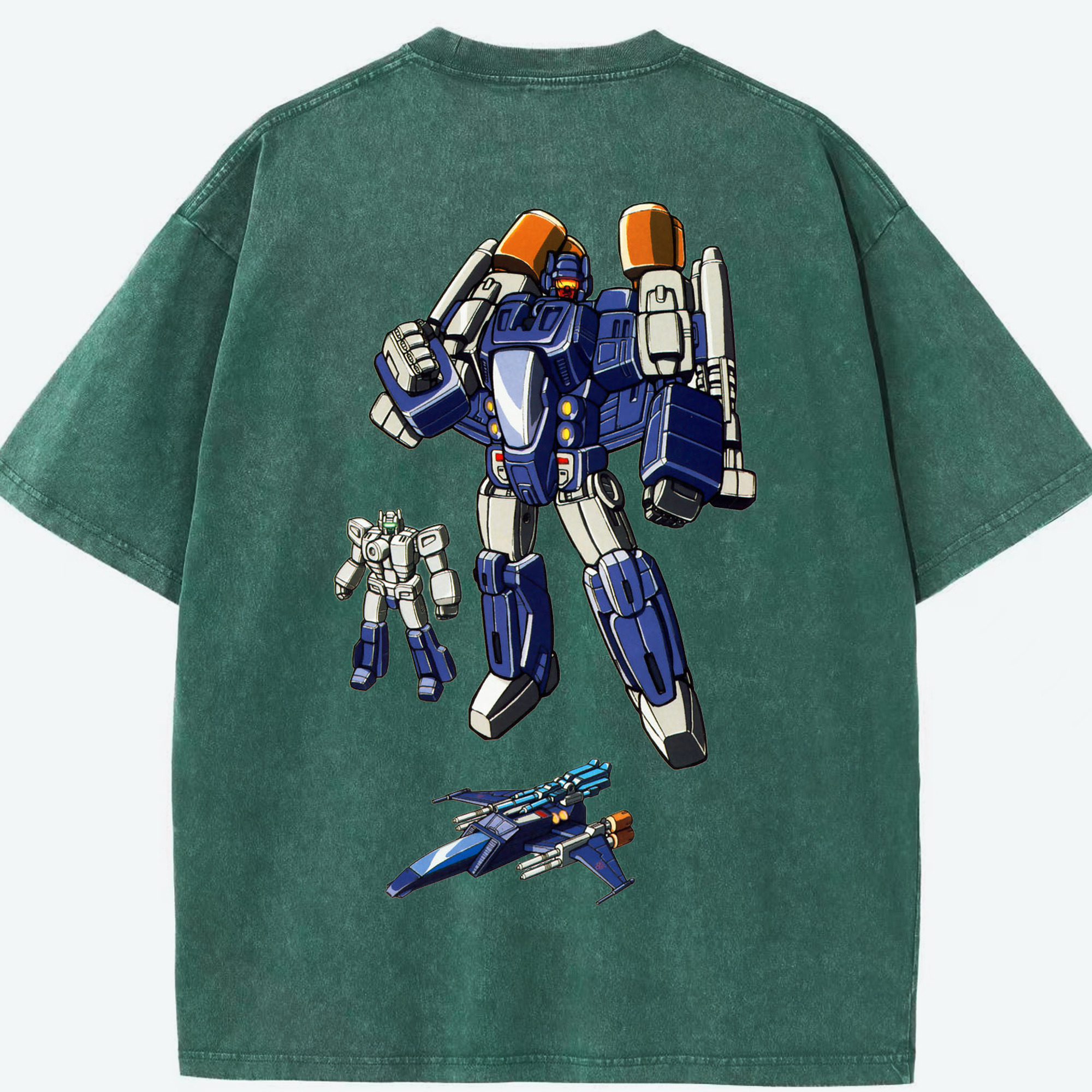 （画像用）  綿100% ヴィンテージ風 半袖Tシャツ（背面プリント）